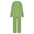 thumbnail image 5 of Brondbend 2 Piece Tracksuit for Sweat Suits for Womens Long Sleeve Hooded Solid Color Pullover and Casual Sweatpant Outfit Plus Size Fall Winter Fashionable Outdoor Athletic Set,Green, 5 of 5