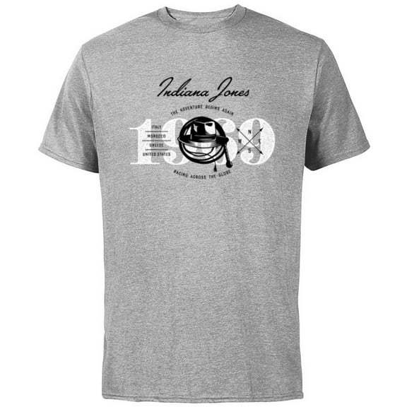 Lucasfilm Indiana Jones and the Dial of Destiny 1969 Begins - Short Sleeve Cotton T-Shirt for Adults - Customized-Athletic Heather