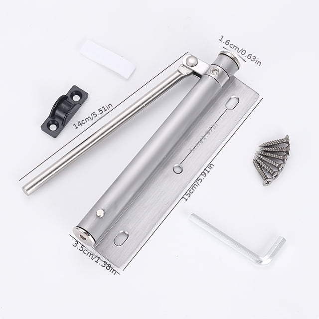 CNKOO 400 Series Stainless Steel Automatic Door Closer - Adjustable Spring-Loaded Quiet Operation Concealed Mechanism High-Quality Thickening Smooth Operation Residential Use Quiet