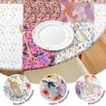 thumbnail image 4 of Pioneer Flower Floral Print Pattern Round Fitted Tablecloth with Elastic Edge,Dining Table Cover Waterproof,Outdoor Round Tablecloth for Camping,Dining,Indoor and Outdoor, 4 of 7