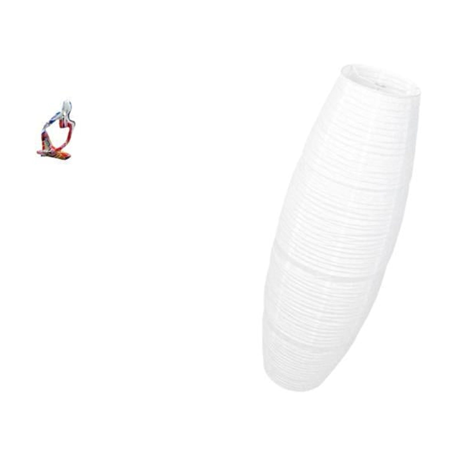 Resin Statue Floor Lamp Shade Figurine Abstract Design Modern Polyresin Paper Decor for Living Room Bedroom Office