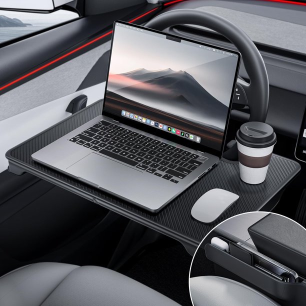 Bandeja para Volante de Auto YONZEE 2 en 1 Organizador Plegable