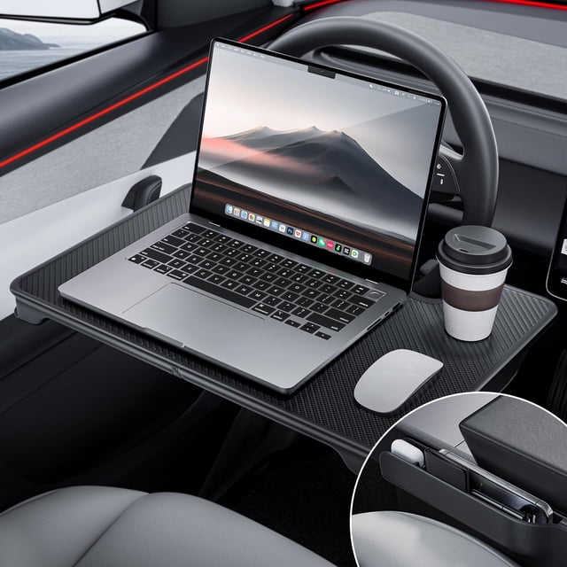 Bandeja para Volante de Auto YONZEE 2 en 1 Organizador Plegable