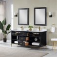 thumbnail image 4 of Kesia 72" Double Bathroom Vanity Set in Black Oak with Mirror, 4 of 9