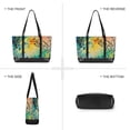 thumbnail image 6 of FORMRS Canvas Laptop Tote Bag for Women with 15.6" Computer Compartments Shoulder Handbag, Colorful Plants, 6 of 7