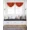 Brick Rust, variant on Elegant Cascade Rod Pocket Microfiber Blackout Waterfall Valance – 2-Piece Set with Beaded Trim (48in wide x 38in long each valance