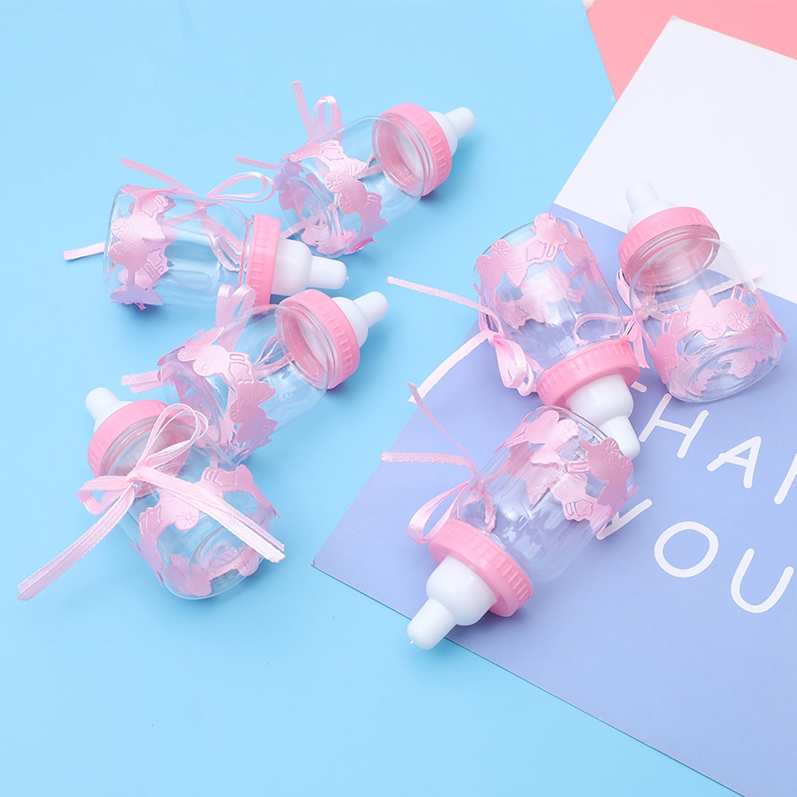 Cute , Food Grade Material Widely Usage Full Of Childlike Baby Candy Bottles, Elegant Bow-Knot Decorated Office Study Livingroom For Home