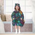 thumbnail image 7 of FORMRS Wearable Blanket Hoodie with Sleeves for Kids Cozy Flannel Sweatshirt, Stained Glass Pattern, 7 of 7