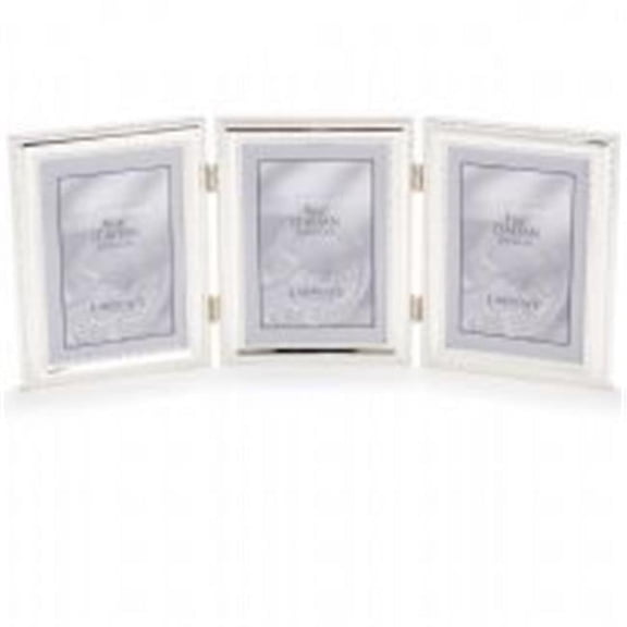 Lawrence Frames  Beaded Silver Plated Triple Picture Frame - 4 x 5 in.
