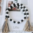thumbnail image 2 of Wood Bead Garland Set with Tassels, Prayer Beads Farmhouse Beads Wall Hanging Decoration, 2 of 8