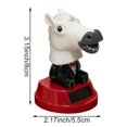 thumbnail image 2 of Yvsxxv 1 White Solar Powered Horse Figurines Bobble Head Car Dashboard Figurines for Home Desk, 2 of 7