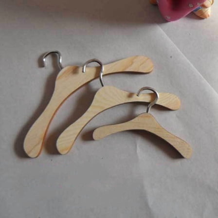 Pinewood Doll Clothes Hangers for Doll Clothing Outfits Hanging Supplies BurlyWood 120mm