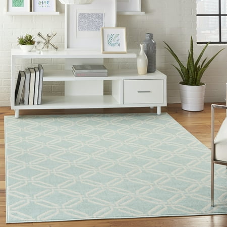 Trellis Rustic 3 Light - Mid-century Trellis Green Area Rug by Bellamy Studios