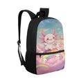 thumbnail image 2 of Uourmeti Rainbow Salamander Pattern Smooth Zipper Bookbag, 17 Inch Durable Polyester Travel Backpack High Quality School Backpack for Adults, 2 of 6