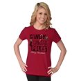 thumbnail image 3 of Funny Christmas Candy Lights Poles Womens Slim Fit Graphic Tee Brisco Brands S, 3 of 5