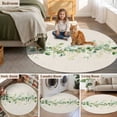 thumbnail image 6 of Green Eucalyptus Leaves 6ft Round Rugs, Vintage Art Farmhouse Rustic Washable Non-Slip Area Rugs for Living Room Bedroom Kitchen, Soft Low Pile Dining Room Kicthen Circle Carpet, Indoor Floor Rug, 6 of 9