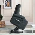 thumbnail image 3 of JIELARHUA Electric Power Lift Recliner Chair with Massage and Heat for Elderly, 3 Positions, 2 Side Pockets, Cup Holders, USB Charge Ports, High-end Quality Cloth Power Reclining Chair For Living Room, 3 of 5