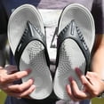 thumbnail image 6 of HNMKIU Mens Slippers Summer Beach Flip Flops with Comfortable Sole for Casual Outdoor Daily Wear Lightweight On Sandals Flip Flops for Men Z02_Grey,11.5, 6 of 7