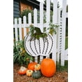 thumbnail image 3 of Metal Pumpkin Garden Stakes - Autumn Decorative Yard Signs - Indoor Outdoor  Flower Stake Fall Lawn Ornaments Pumpkin Decoration for Harvest Halloween (17.5"+26"-B), 3 of 9