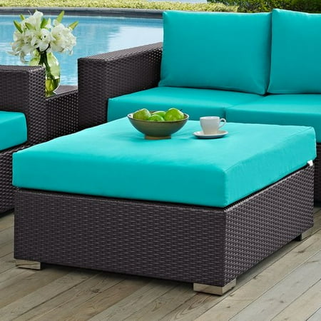 Sol 72 Outdoor Brentwood Outdoor Ottoman with Cushion