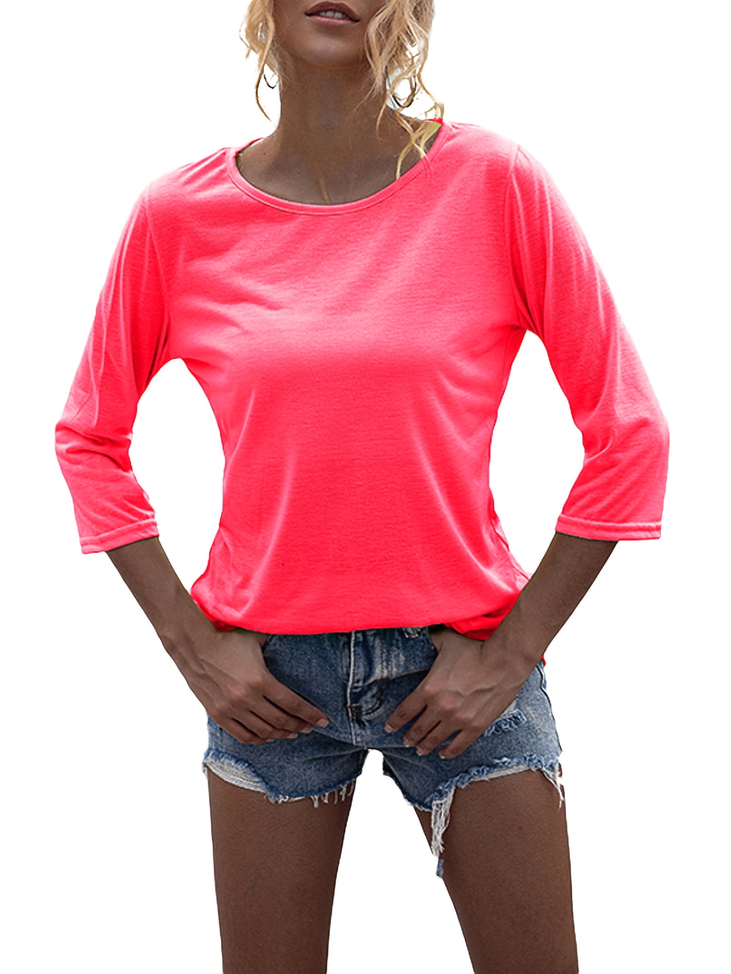 ladies plain long sleeve t shirts