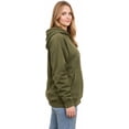thumbnail image 4 of Milltex Oversized Hoodie for Women 280 GSM Heavyweight Fleece Pullover Sweatshirt, Relaxed Fit Hooded Sweatshirt with Kangaroo Pocket, Warm Winter Casual Gym Wear Hoodie-OliveGreen, 4 of 5