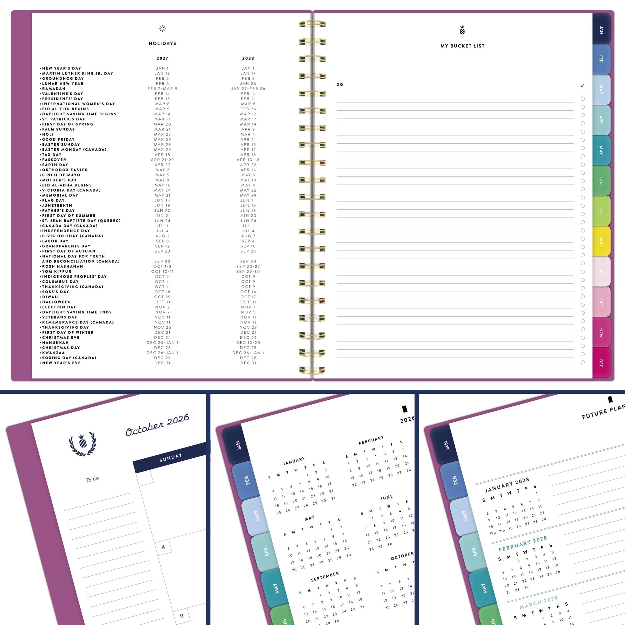 Simplified by Emily Ley for AT-A-GLANCE 2027 Weekly Monthly Planner Nostalgia