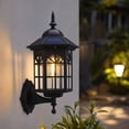 thumbnail image 3 of Solar Wall Sconce Outdoor with Vintage Lantern Design, 1-Light, Black Metal, for Patio and Garden, Outdoor Wall Lantern, 3 of 4