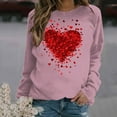 thumbnail image 2 of Awdenio Fashion Sweatshirt For Women Long Sleeves Casual Valentine's Day Printing Round Neck Shirt Crewneck Pullover Tunic Tops, 2 of 5