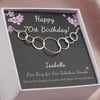 Anavia 70th Birthday Gift for Mom, 70 Year Old Birthday Gift for 70th Woman Friend -[7 Flat Circles, Custom Name]