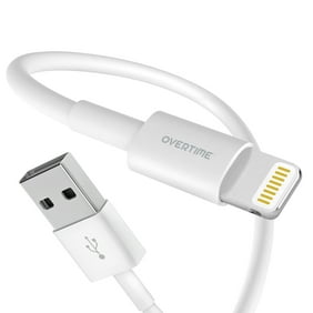 Overtime iPhone Cable Apple MFI Certified, Lightning iPhone Cable 6Ft, iPad Cable - White