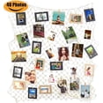 thumbnail image 1 of Photo Hanging Display Fishing Net Picture Frame Collage Photo Frame Wooden Picture Frame With Mini Clothes Pegs For Hanging Photos, Pictures, Postcards And Art, 1 of 9