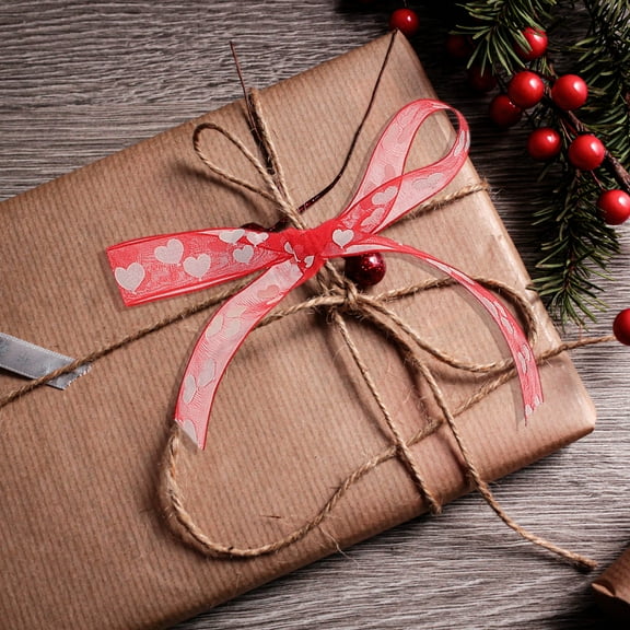 STRANDCHIC Assorted Color Craft Ribbon for Valentine’s Day, 3 Rolls, Decorative Ribbon for DIY Crafts and Gift Wrapping