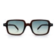 thumbnail image 4 of Retro Vintage Vibe Mid Temple Horn Rim Hipster Fashion Sunglasses Brown - Green Yellow, 4 of 8