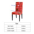 thumbnail image 4 of Funda de silla extraíble con estampado navideño Estuche elástico para asiento de banquete (Letras) Ehuebsd Libre de BPA, 4 of 9