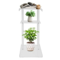 Miumaeov 3 Tier Clear Acrylic Plant Stand Holder Corner Plant Shelf Flower Pot Display Rack