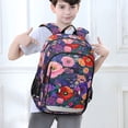 thumbnail image 6 of FORMRS Unisex School Backpack 17" Student Travel Bag with Laptop Compartment, Beautiful Floral Pattern, 6 of 7