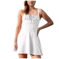 thumbnail image 1 of Vestido sin mangas y sin espalda de corte A para mujer - Color liso, vestido largo de verano, poliéster, ropa informal/formal, 1 of 4