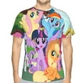 thumbnail image 5 of Unisex 3D Print My Lit-tle Pony T Shirts Graphic Design Casual Summer Short Sleeve Fashion Tees Shirt for Men Women, 5 of 8