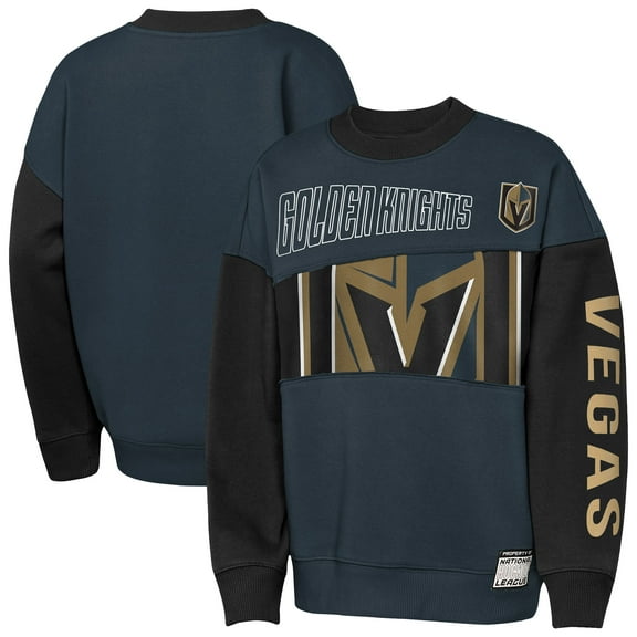 Youth Outerstuff Steel/Black Vegas Golden Knights Impact Player Sweatshirt