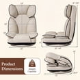 thumbnail image 3 of ELLEGNT 360° Swivel Floor Gaming Chair – Folding, Adjustable Lounger Couch for Lazy Relaxation, Beige, 3 of 10