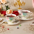 thumbnail image 3 of Fine Porcelain 4-Piece Cup and Saucer Set, Eileen's Red Peony, Set of Two, 3 of 5
