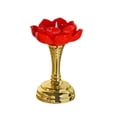 thumbnail image 2 of Lotus LED Candle, Flameless Flower Light, a Faceted Bloom Mounted on a Metallic-look Stem Across Dining Tables Mantels Shelves, Decorative Tabletop Lamp for Weddings Dinners, 2 of 7