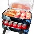thumbnail image 5 of Crow Insulated Double Layered Lunch Bag | Large Capacity Two Compartment Meal Bag | Hand Carry Refrigerated Lunch Bags, 5 of 6