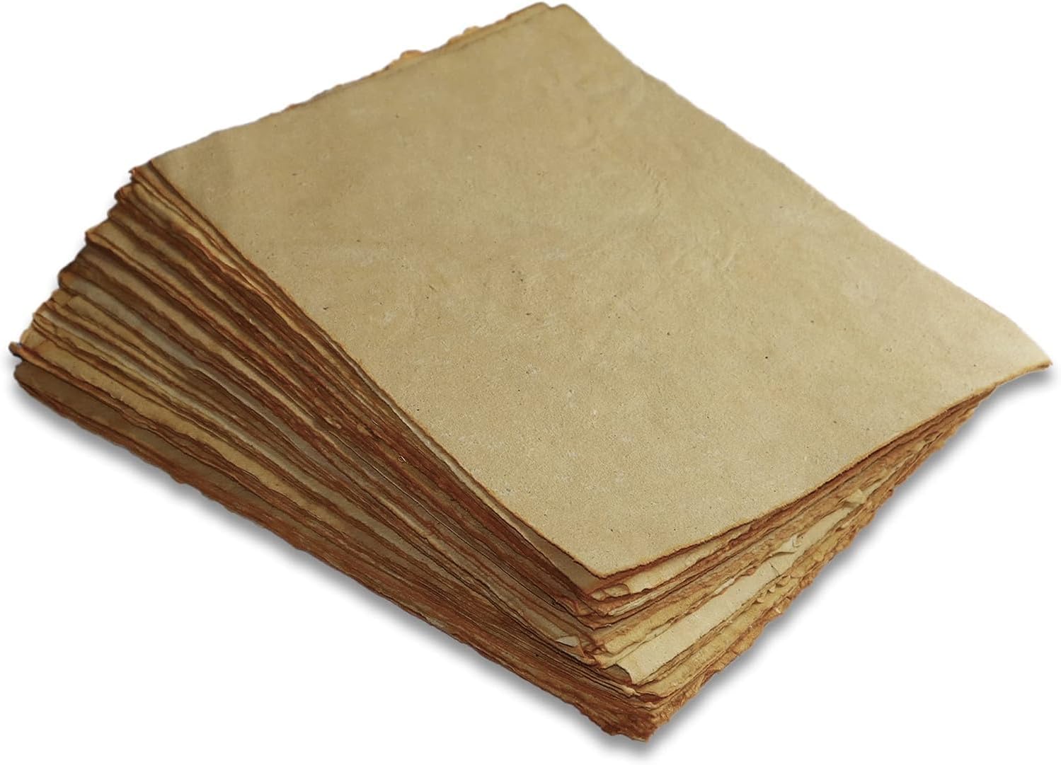 Watercolor Paper - Mixed Media Art Watercolor Paper - 150 GSM Thick Deckle Edge Virgin Cotton Handmade Paper 50 Sheets (13.5 x 9.5, Vintage)