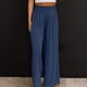 thumbnail image 2 of Pantalones boho de mujer con pierna ancha, cintura alta y fruncido - Cintura elástica, ligeros, pantalones informales de playa, 2 of 8