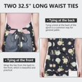 thumbnail image 6 of Pioneer Flower Floral Print Pattern Apron for Women and Men, Cotton Linen Waterproof with Pockets, Adjustable, 33x27 Inch for Kitchen, Gardening, BBQ, Salon, 6 of 6