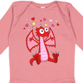 thumbnail image 4 of Inktastic Happy Valentine Cute Red Cartoon Dragon with Hearts Boys or Girls Long Sleeve Baby Bodysuit, 4 of 5