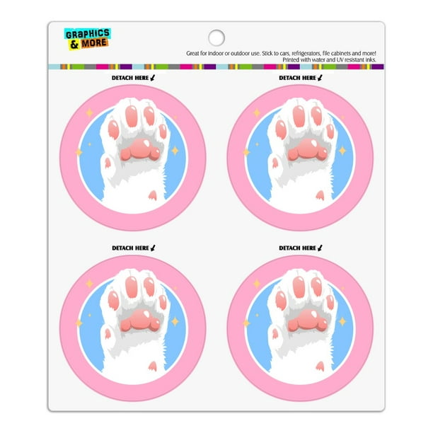 Ordsprog enhed Pind Cat Paw Toe Beans with Cute Sparkles Refrigerator Fridge Locker Vinyl  Circle Magnet Set - Walmart.com