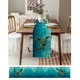 thumbnail image 3 of Sea Turtle Coastal Table Runner 72 Inches, Summer Teal Green Beach Nautical Bed Runner Dresser Scarves Tabletop for Indoor Outdoor Parties/Ceremony/Banquet, 16" x 72", 3 of 8